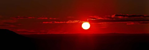 Framed panoramic image where clouds mimic solar prominences Print