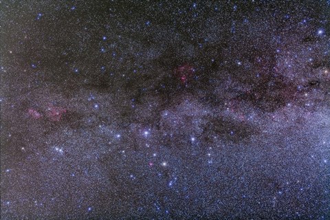Framed Nebulosity in Cassiopeia showing NGC 7822 and IC 1805 Print
