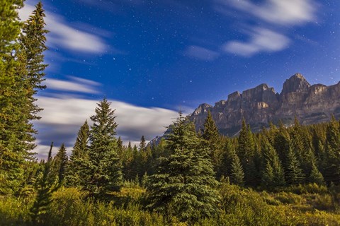 Framed he Big Dipper over Castle Mountain, Banff National Park, Canada Print