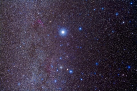 Framed constellation of Canis Major and nearby open clusters and nebulae Print