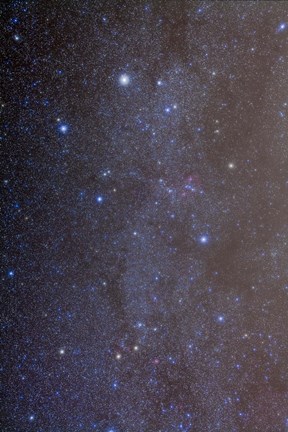 Framed constellations of Auriga and southern Gemini Print