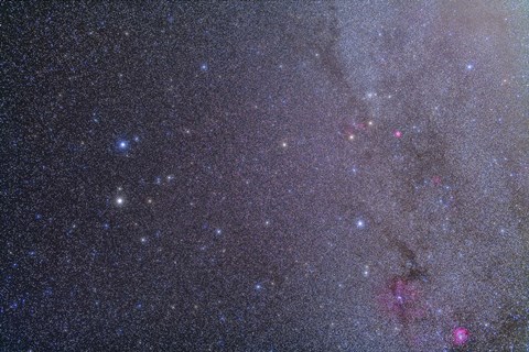 Framed Widefield view of the Gemini constellation with nearby deep sky objects Print