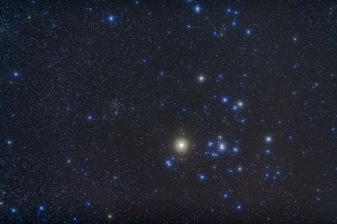 Framed Open cluster Hyades and giant star Aldebaran in the constellation of Taurus Print