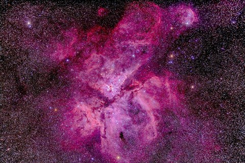 Framed Carina Nebula in the southern sky Print