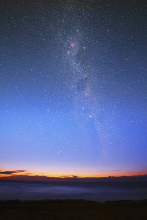 Framed Eta Carina nebula and the Milky Way visible at dawn Print