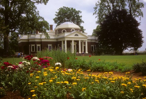 Framed Gardens at Jefferson s home at Monticello Print