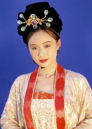 Framed Chinese Woman in Tang Dynasty Dress, China Print