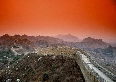 Framed Great Wall of China, Jinshanling, China Print