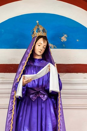 Framed Church of Our Lady of the Remedies idol detail, Luanda, Angola Print