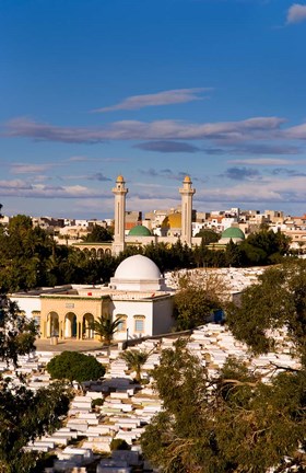 Framed Bourguiba Mausoleum and cemetery in Sousse Monastir, Tunisia, Africa Print