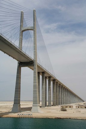 Framed Bridge of Peace, Suez Canal, Egypt Print