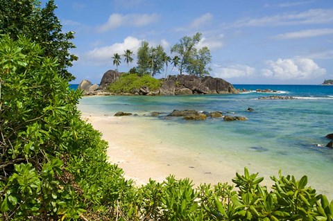 Framed Coastal view on Mahe Island, Seychelles Print