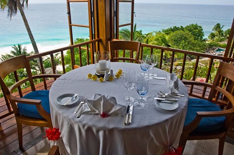 Framed Fregate Island Resort, Seychelles Print