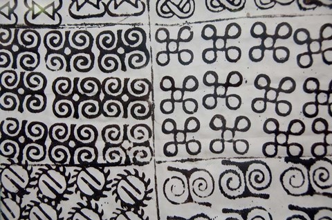 Framed Ghana, National Museum, West African textiles Print