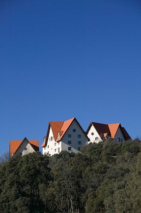 Framed Al-Akhawayn University Buildings, Alpine Resort, Ifrane, Middle Atlas, Morocco Print