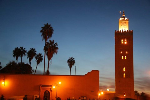Framed Africa, Morocco, Marrakesh, Koutoubia minaret Print
