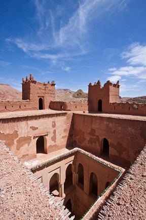 Framed Deserted kasbah on the Road of a Thousand Kasbahs, Tenirhir, Morocco Print