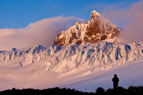 Framed Graae Glacier and Mount Sabatier, Trollhul, South Georgia Island, Antarctica Print