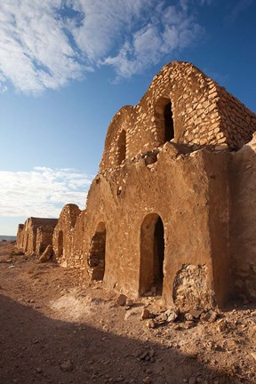 Framed Abandoned ksar building, Ksar Ouled Debbab, Debbab, Tunisia Print