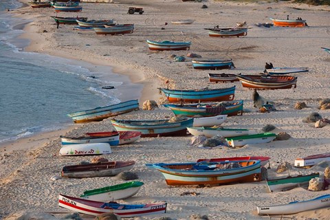 Framed Hammamet waterfront, Cap Bon, Tunisia Print