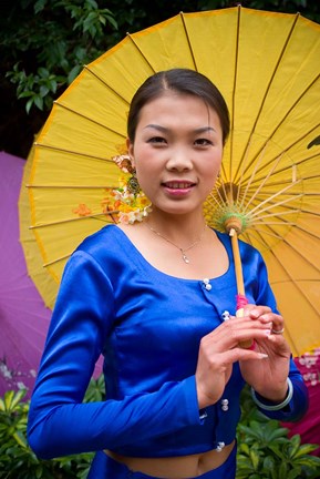 Framed China, Yunnan, Young Dai Portrait Print