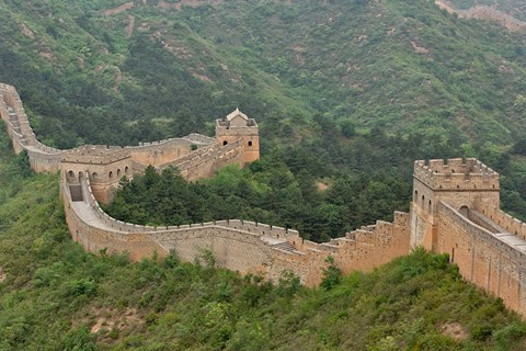 Framed Great Wall of China at Jinshanling, China Print