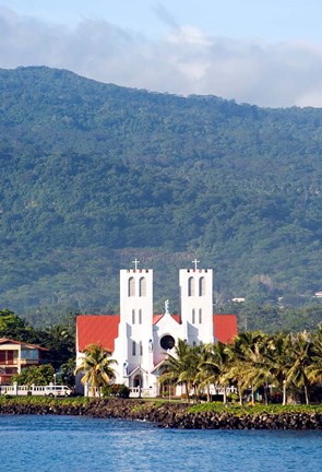Framed Catholic Church, Apia, Upolo Island, Western Samoa Print