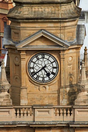 Framed Clock Tower, City Hall, Cape Town, South Africa. Print