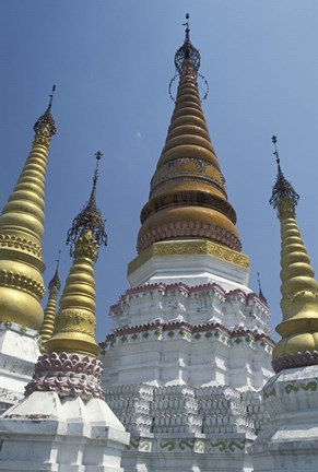 Framed Gold Pagoda Spires of the Golden Temple, China Print