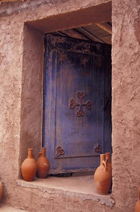 Framed Berber Village Doorway, Morocco Print