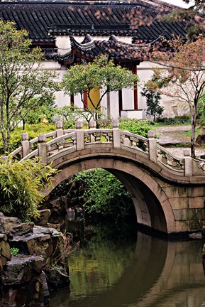 Framed China, Jiangsu, Suzhou, North Temple Pagoda, path Print