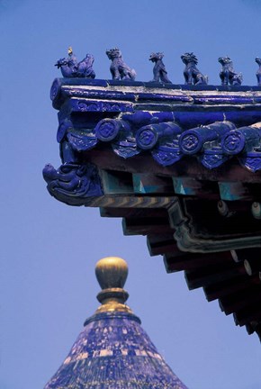 Framed Architectural Details of Temple of Heaven, Beijing, China Print