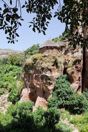 Framed Abbi Johanni rock-hewn church in Tigray, Ethiopia Print