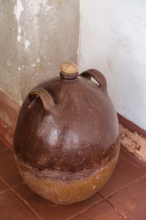 Framed Africa, Mozambique, Island. Earthenware pot at Governors Palace. Print