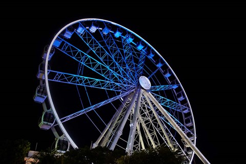 Framed Cape Wheel, Victoria and Alfred Waterfront, Cape Town, South Africa. Print