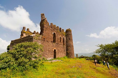 Framed Guzara Castle between Gonder and Lake Tana, Ethiopia Print