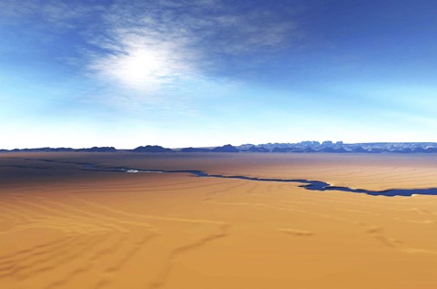 Framed river flows through this desert wilderness area Print