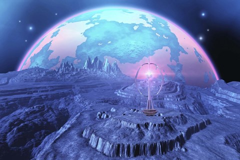 Framed Colony on Alien Moon Print