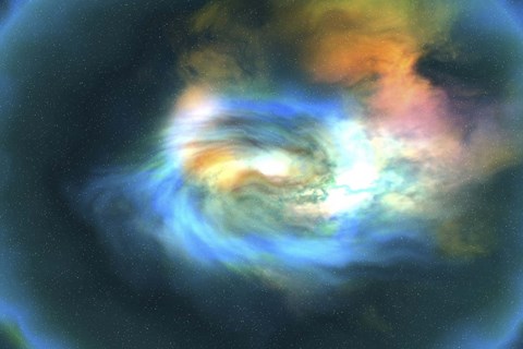 Framed Cosmic space image of the universe Print