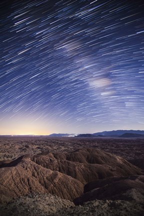 Framed Milky Way above the Borrego Badlands, California Print