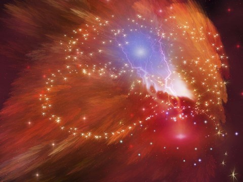 Framed Orange Nebula Print