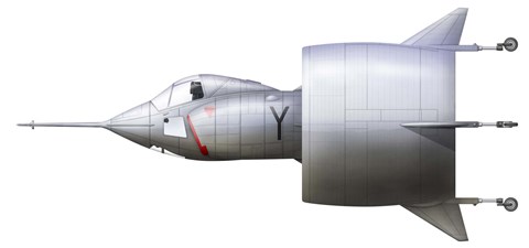 Framed Artist's concept of the experimental VTOL aircraft Print