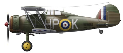 Framed Gloster Gladiator Mk II Print