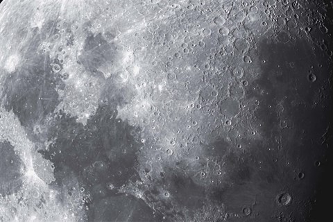 Framed Close up view of the Moon Print