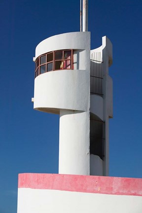 Framed MOROCCO, CASABLANCA, AIN DIAB Beach, Lifeguard Tower Print