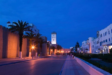 Framed MOROCCO, ESSAOUIRA: Avenue Oqba Ben Nafli Print