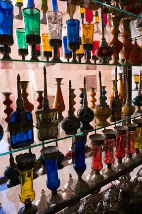 Framed Moroccan Glassware Display, Ouarzazate, South of the High Atlas, Morocco Print