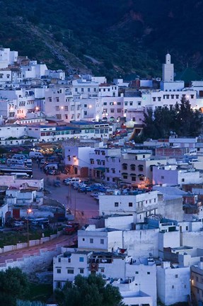 Framed Morocco Moulay, Idriss, Town View Print