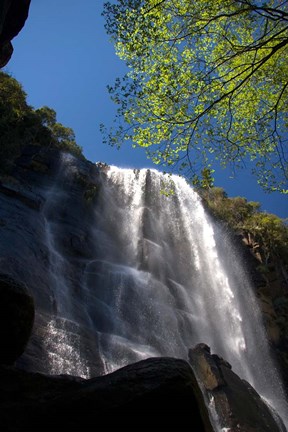 Framed Madonna and Child waterfall, Hogsback, South Africa Print