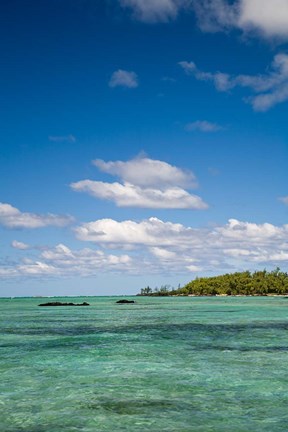 Framed Ile Aux Cerf, East end of Mauritius, Africa Print